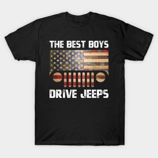 The Best Boys Drive Jeeps, Funny Vintage Design for Jeep Lovers T-Shirt